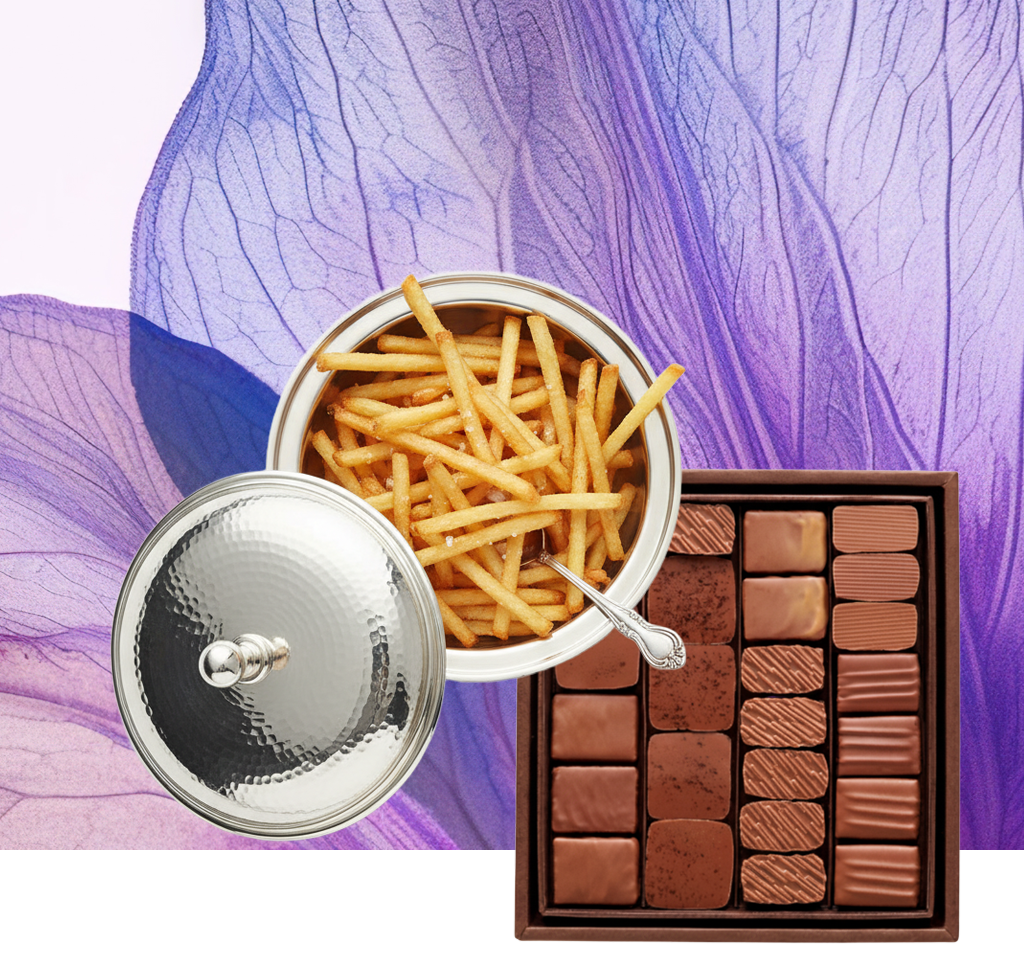 Image macro d'un pétale de fleur bleu et violet - Branquest